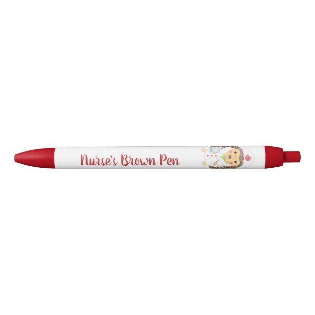 Personalized hedgehog school nurse pen (Front)