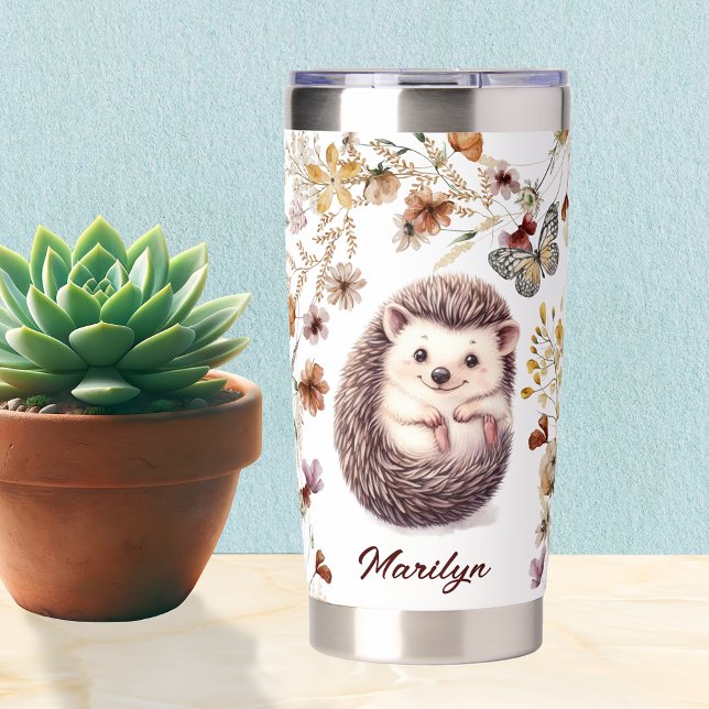 Personalized Hedgehog-Themed Insulated Tumbler (Creator Uploaded)