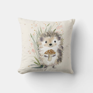 Personalized Hedgehog Throw Pillow