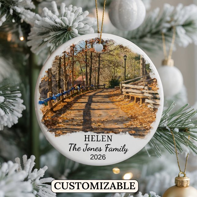 Personalized Helen Ornament, Custom Georgia Ceramic Ornament (Creator Uploaded)