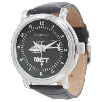 Personalized Helicopter Chopper Silhouette Flying Watch Personalized Helicopter Chopper Silhouette Flying Watch