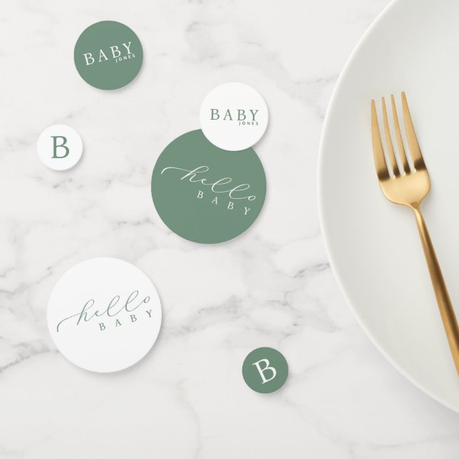 Personalized Hello Baby Minimalist Baby Shower Confetti (Group)