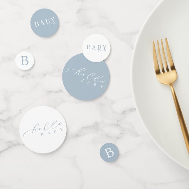 Personalized Hello Baby Minimalist Baby Shower Confetti (Group)