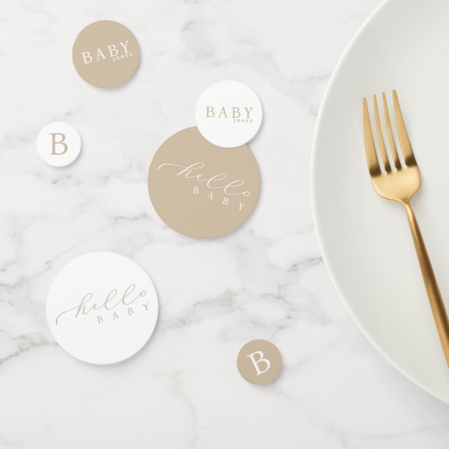Personalized Hello Baby Minimalist Baby Shower Confetti (Group)