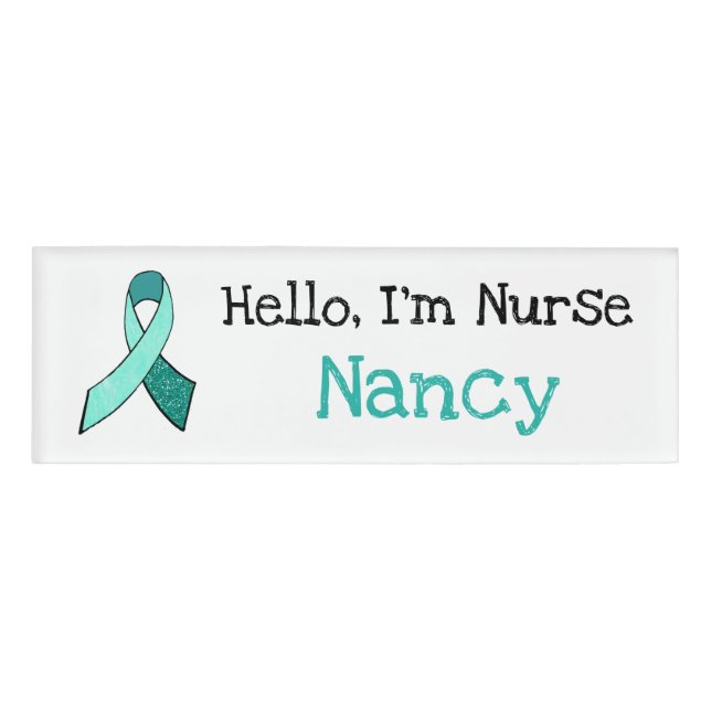 Personalized Hello, Im Nurse Name Tag (Front)