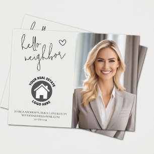 Personalized Hello Neighbor Real Estate Postcard