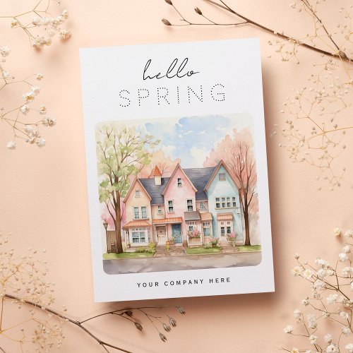 Personalized Hello Spring Real Estate Postcard