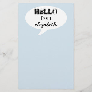 Personalized Hello Stationery