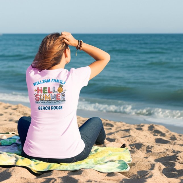 Personalized Hello Summer Family Matching Vacation T-Shirt (Creator Uploaded)