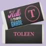 Personalized Hello Third Grade, School Girl Eraser