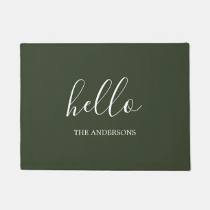 Personalized Hello with Name Door Mat