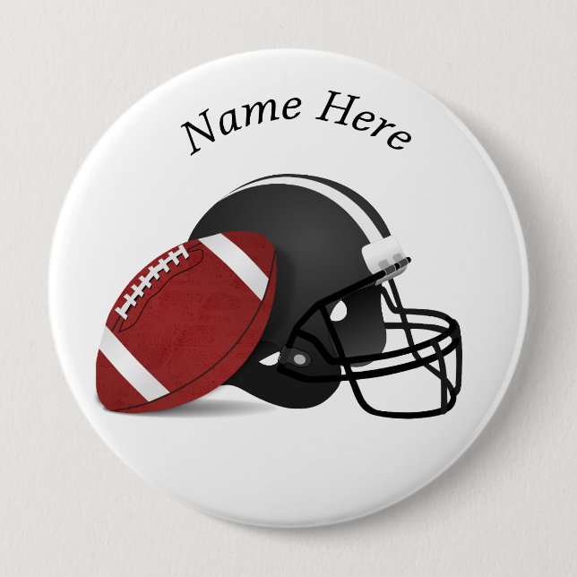 Personalized Helmet Ball  Button (Front)