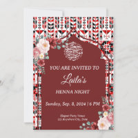 Personalized Henna Night Invitation