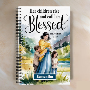 Personalized Her Children Rise Christian Journal