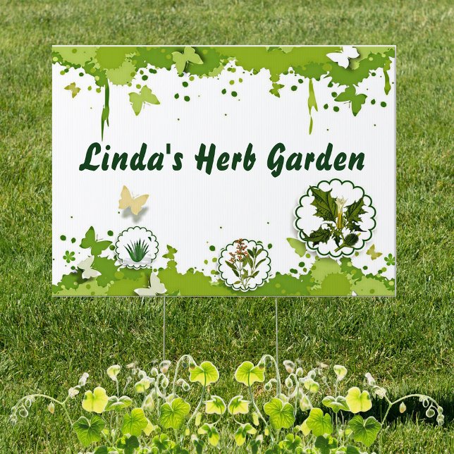 Personalized Herb Garden Yard Sign (Personalized Herb Garden Yard Sign)