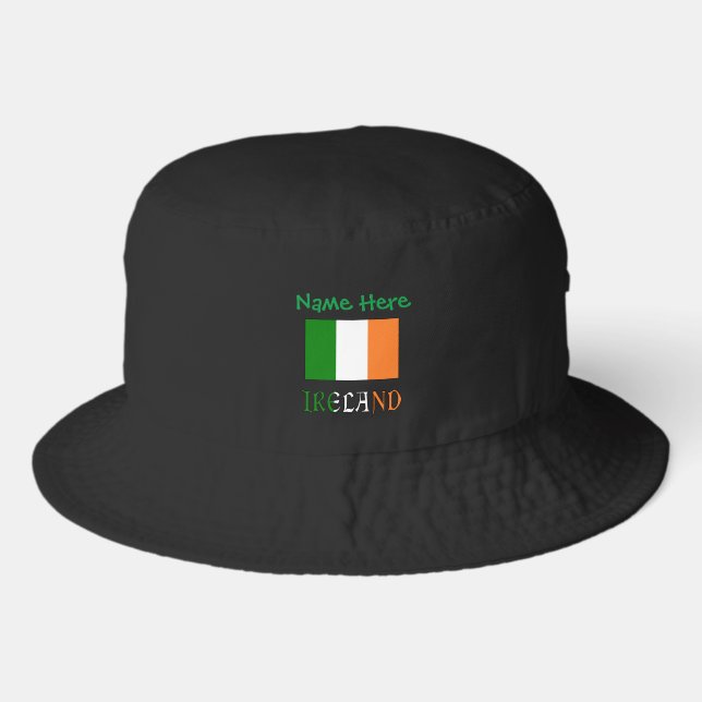 Personalized Heritage Ireland Flag Bucket Hat (Front)