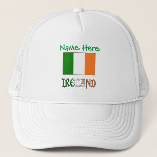 Personalized Heritage Ireland Flag  Trucker Hat