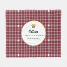 Personalized Heritage Plaid Pet Blanket Vintage