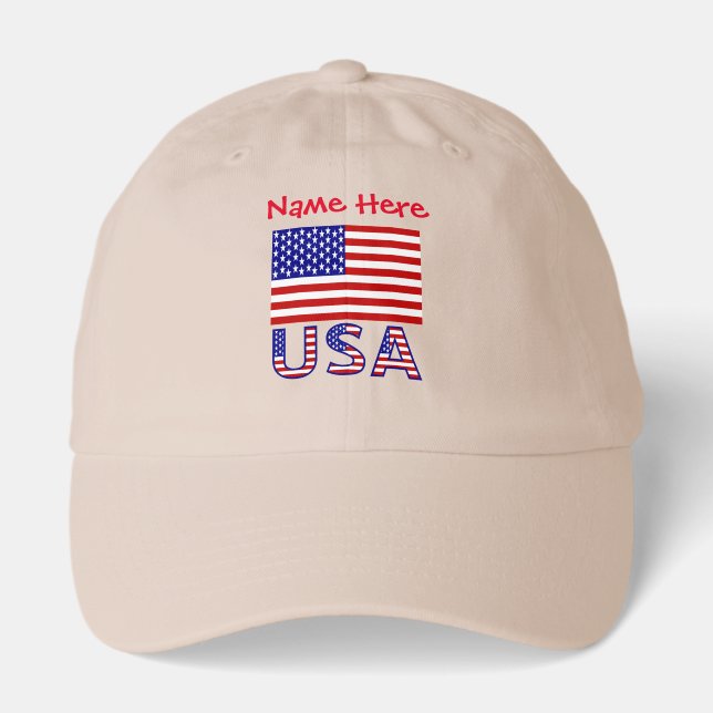 Personalized Heritage USA Flag Hat (Front)