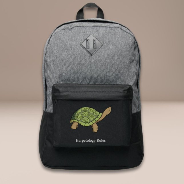 Personalized Herpetology Turtle Tortoise Cartoon  Port Authority® Backpack (Creator Uploaded)