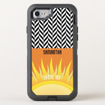 Personalized Herringbone with Sunset Colors - OtterBox Defender iPhone 7 Case Personalized Herringbone with Sunset Colors - OtterBox Defender iPhone 7 Case