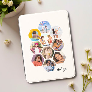 Personalized Hexagon Family Photo Collage Kindle Cover