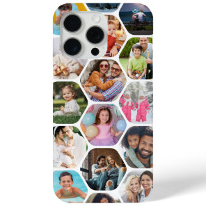 Personalized Hexagon Photo Collage Gift iPhone 15 Pro Max Case