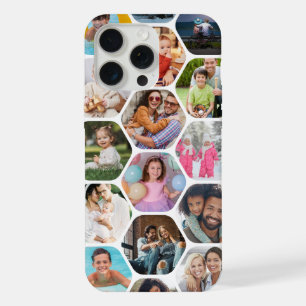 Personalized Hexagon Photo Collage Gift iPhone 15 Pro Max Case