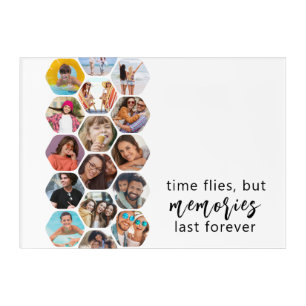 Personalized Hexagon Photo Memories Acrylic Print