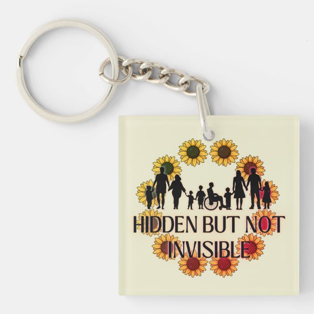 personalized Hidden disabilities keyring (Front)