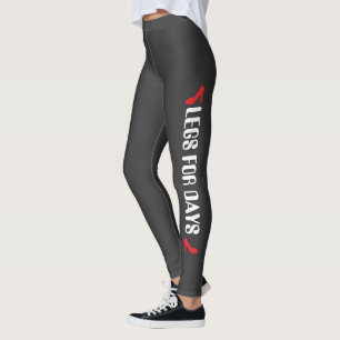 Personalized High Heel Quote Gray Leggings