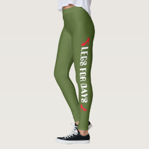Personalized High Heel Quote Green Leggings