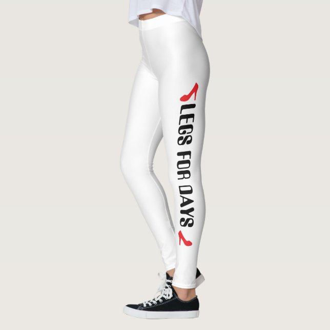 Personalized High Heel Quote Leggings (Left)
