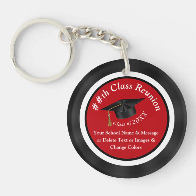 Personalized High School Class Reunion Gifts Keychain | Zazzle