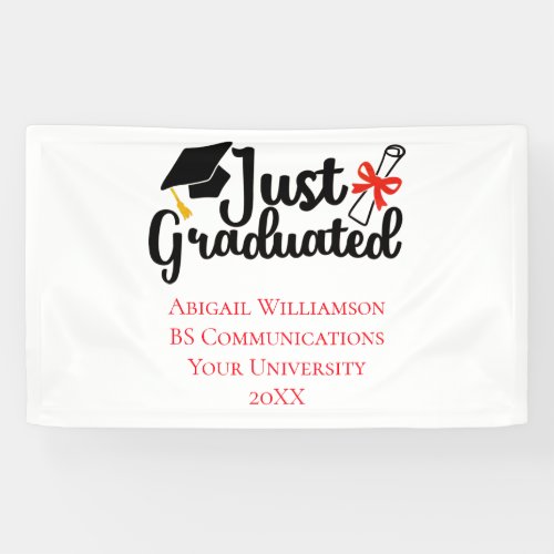Personalized High School College Graduation  Banner