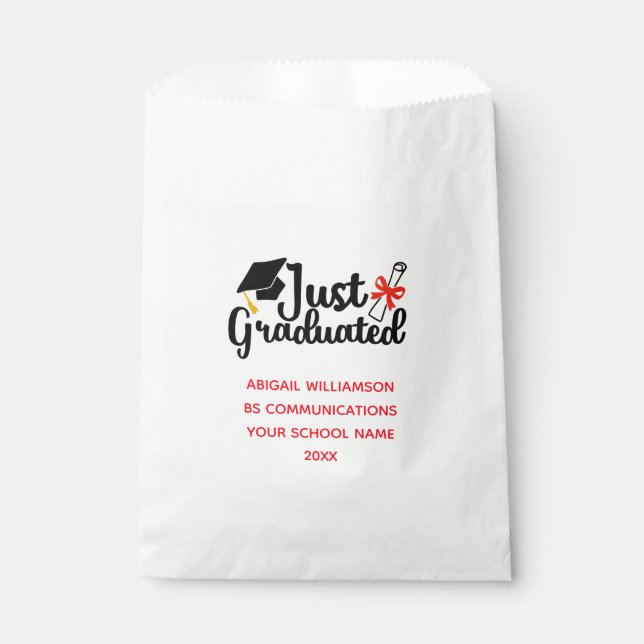 Personalized High School College Graduation  Favor Bag (Front)