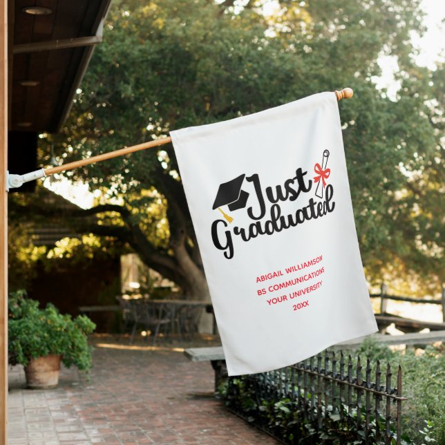 Personalized High School College Graduation  House Flag (In SItu)