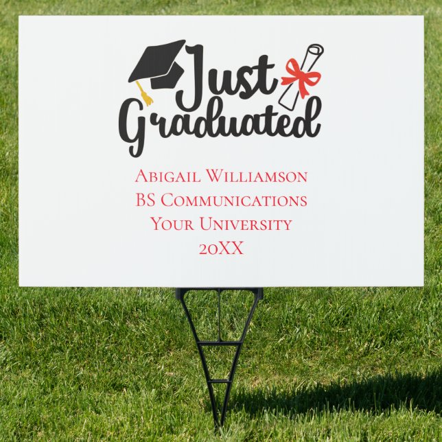 Personalized High School College Graduation Yard Sign (Insitu)