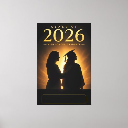 Personalized High School Graduate Canvas Art
