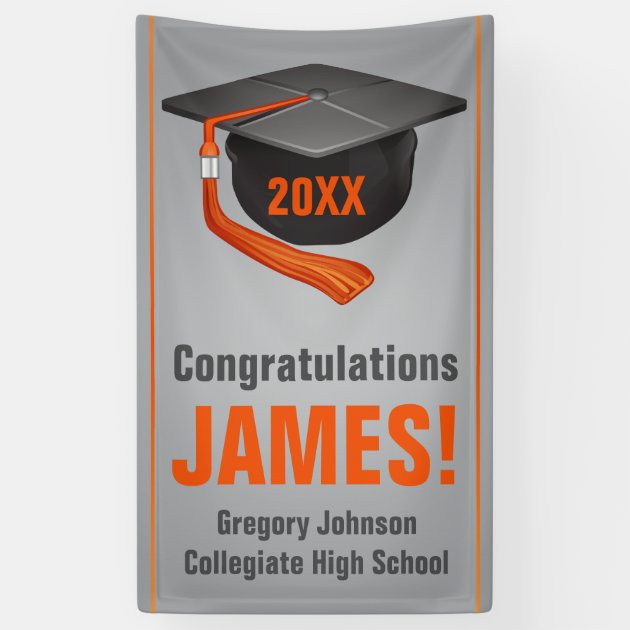 Personalized High School Graduation Banner Cap
