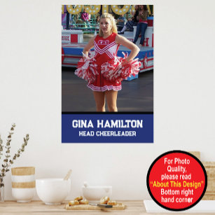 Personalized High School or College Cheerleading Poster