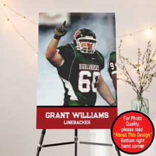 Personalized High School or College Football  Foam Board
