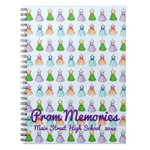 Personalized High School Prom Favor Dress Fashion Notebook