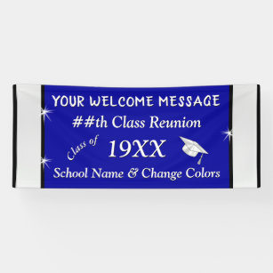 Personalized High School Reunion Banner Any COLORS