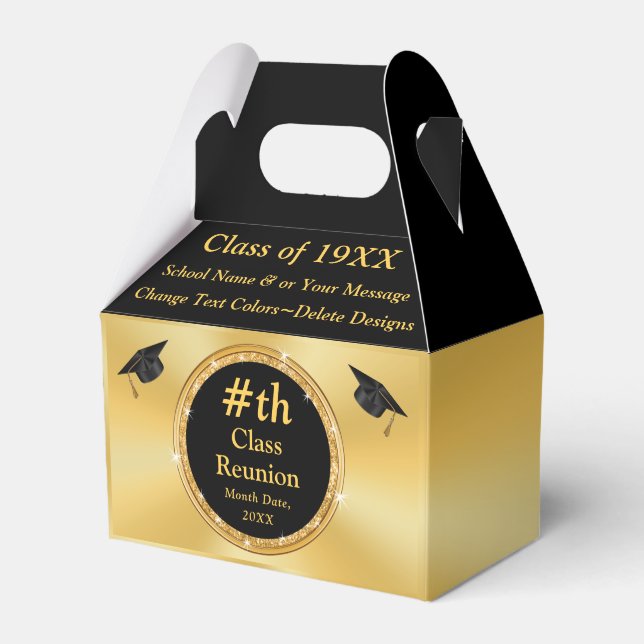 Personalized, High School Reunion Favors, Boxes (Front Side)