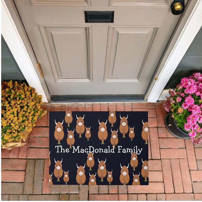 Personalized Highland cow Doormat (Creator Uploaded)