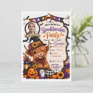 Personalized Highland Cow Halloween Party Invitati Invitation