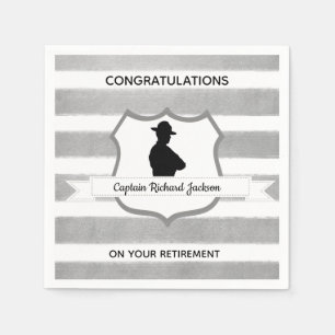 Personalized Highway Patrolman Retirement Party Napkins