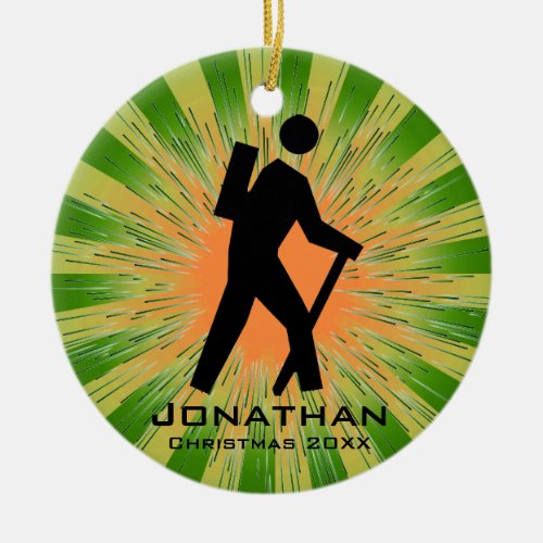 Personalized Hiking Ornament