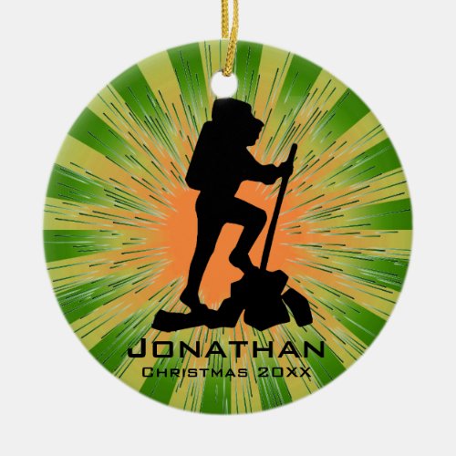 Personalized Hiking Ornament